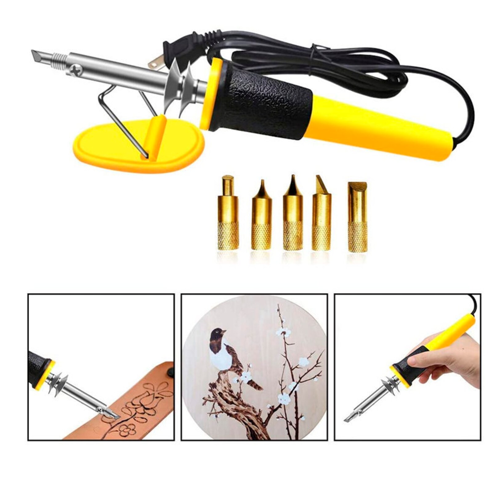 Leather Carving Set Leather Working Kit Leather Stamp Etsy