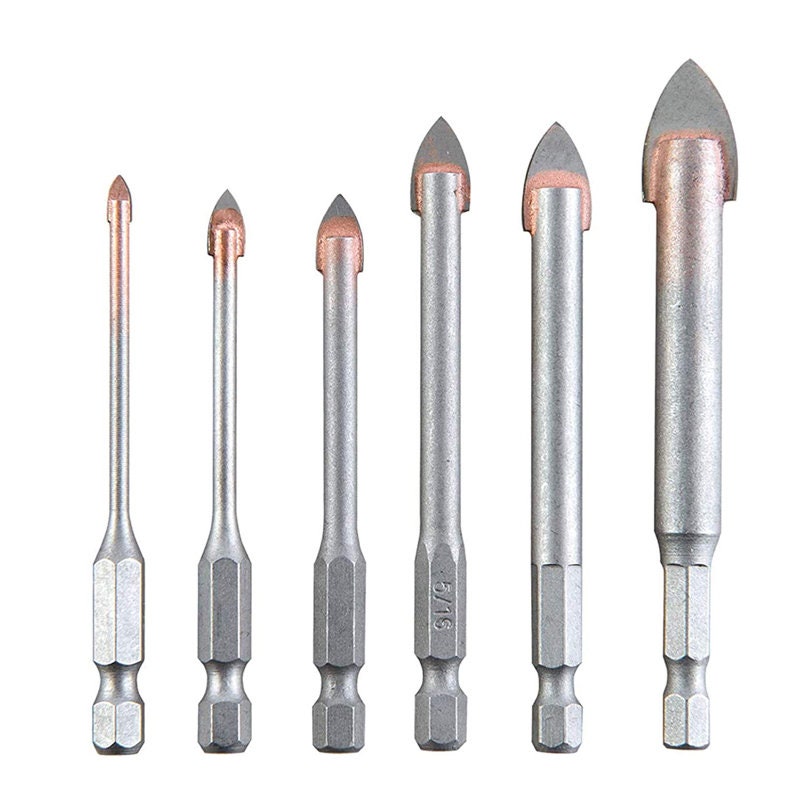 1/4 3/8 5/16 1/2 Inch 3/16 Tile Glass Drill Bits Set Plastic Spiral Slot 1/8 6Pcs Masonry Carbide Tips Drilling Bits for Soft Ceramic Tile Mirror 1/4 3/8 5/16 1/2 Inch 3/16 Tile Glass Drill Bits Set Plastic Spiral Slot 1/8 6Pcs Masonry Carbide Tips Drilling Bits for Soft Ceramic Tile Mirror