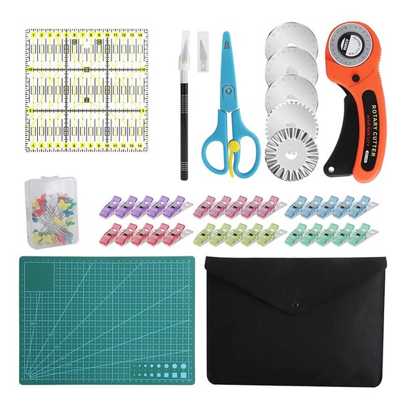 45 mm Rotary Cutter Set Fabric Cutter A4 Self Healing Cutting Mat Ruler  Replacement Blades and Craft Knife for Quilting Patchworking