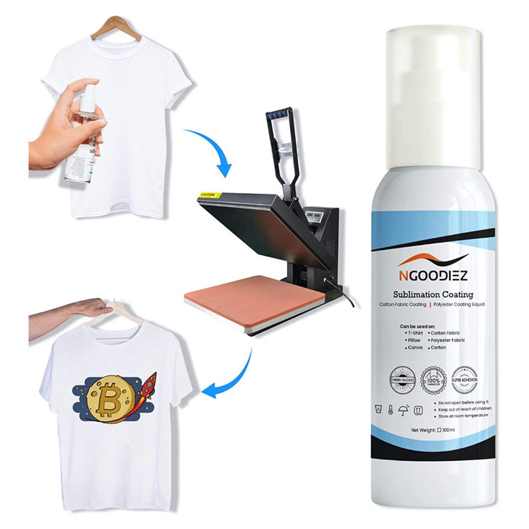 2PCS Sublimation Spray, Quick Dry & Super Adhesion, Sublimation Coating  Spray for All Fabric, Including 100% Cotton, Polyester, Carton, Tote Bag