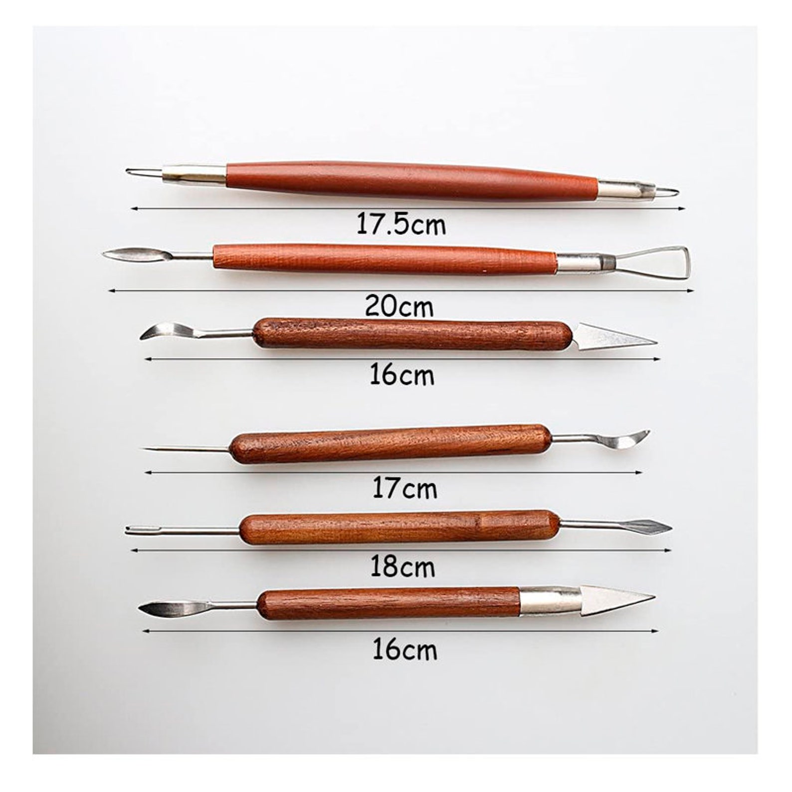 Road 6Pcs Clay Sculpting Tools Pottery Tools Wooden Handle Etsy