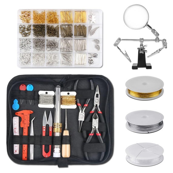 Jewelry Making Kit for Adults, Jewelry Making Supplies With Jewelry Tools,  Ring, Bracelet Making Kit With Jewelry Pliers 