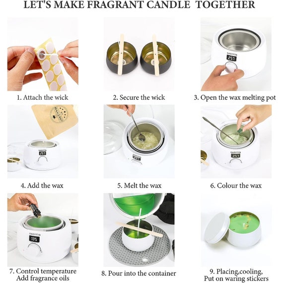 SAEUYVB Candle Making Kit for Adults - Full Set Candle Making Supplies -  Soy Can