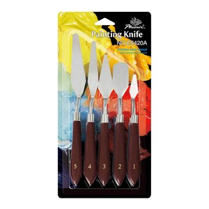 5 Pieces Painting Knives Stainless Steel Spatula Palette Knife Oil