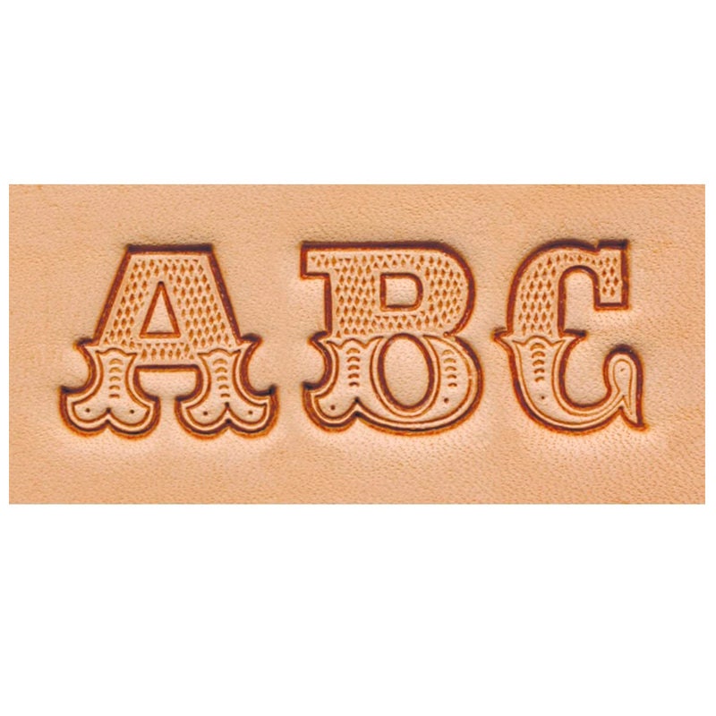 Craftmaster Alphabet Block Leather Stamp Set available in 4 Sizes  Springfield Leather Company 