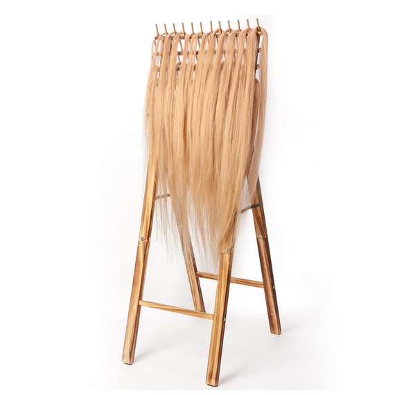 Braiding Hair Rack, Foldable Wooden Braid Holder Rack, Standing