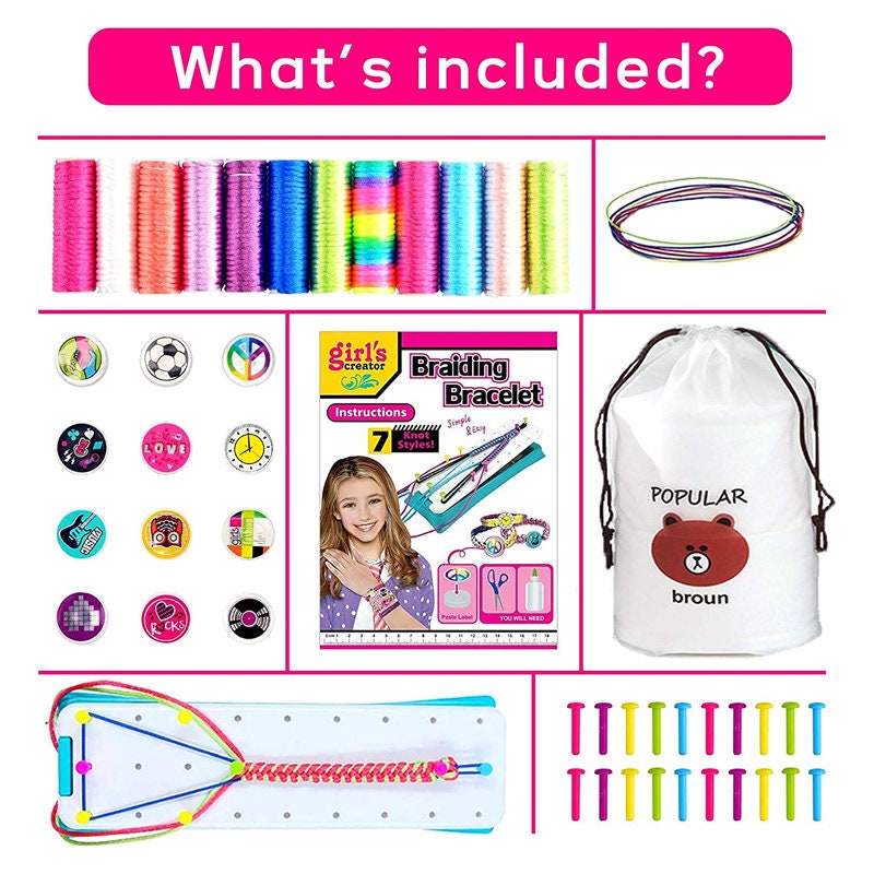 Friendship Bracelet Making Kit Toys, DIY Crafts for Girls Ages 8-12,  Hottest Birthday Christmas Gifts for 7 8 9 10 11 12 Years Old Kids, Travel  Activities Party Favor Holiday Gift Guide