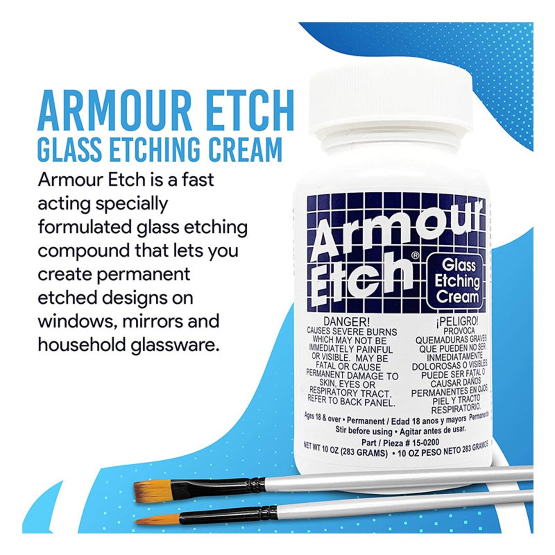 Armour Etch Glass Etching Cream Kit Create Permanently Etsy