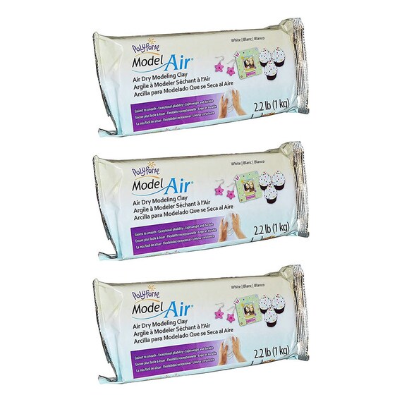  Sculpey Model Air White Dry Clay - New Formula - Lightweight,  Durable - Ideal for Kids, Crafts, and Jewelry Projects - 2.2 Pounds, Pack  of 3 : Arts, Crafts & Sewing