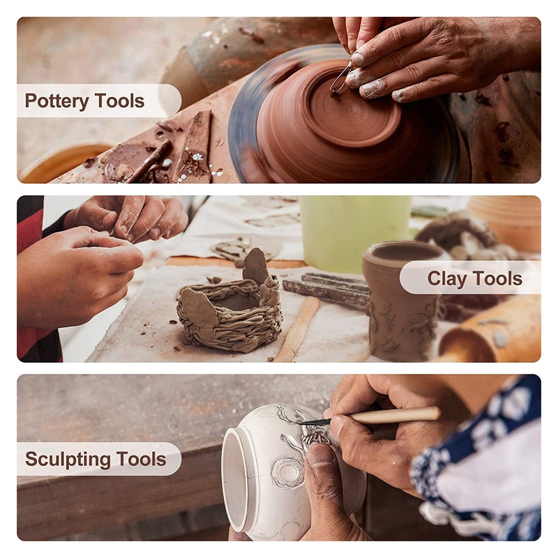 Nozomy Clay Tools 12pcs Pottery Clay Sculpting Tool Set