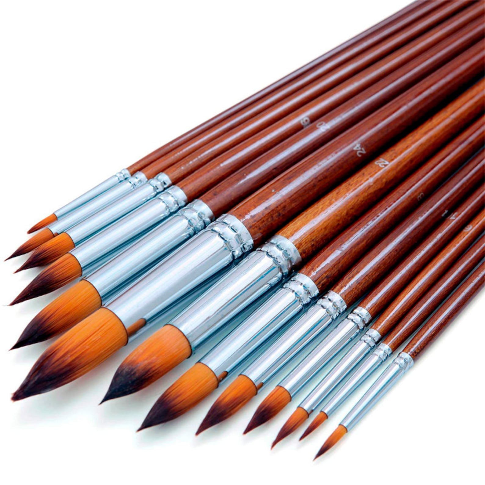 Artist Watercolor Paint Brushes Set 13pcs Round Pointed Tip Etsy