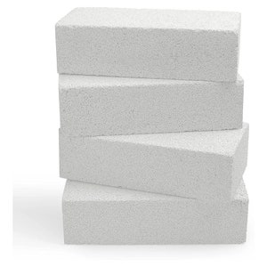 Insulating Fire Bricks 2500F 0.75 inch x 4.5 inch x 9 inch IFB Box of 6 Fire Bricks for Fireplaces, Pizza Ovens, Kilns, Forges