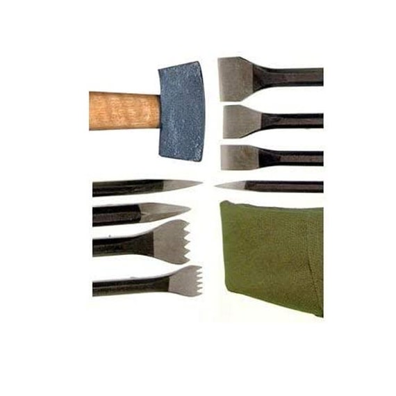 Stone Carving Set Has 9 Tools in A Convenient Roll-up Pouch -  Denmark