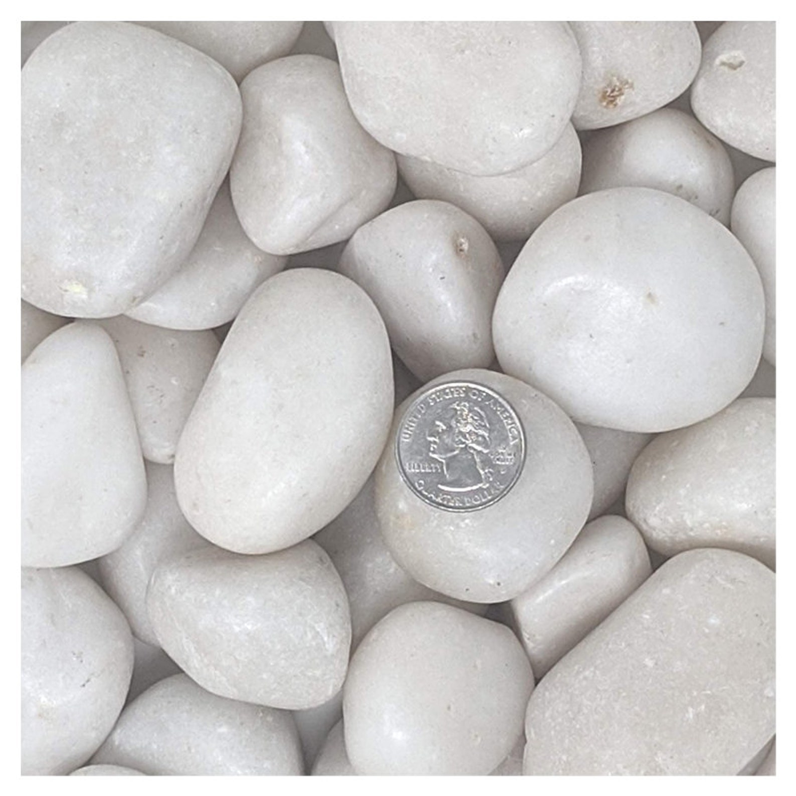 Midwest Hearth Natural Decorative Polished White Stones Etsy
