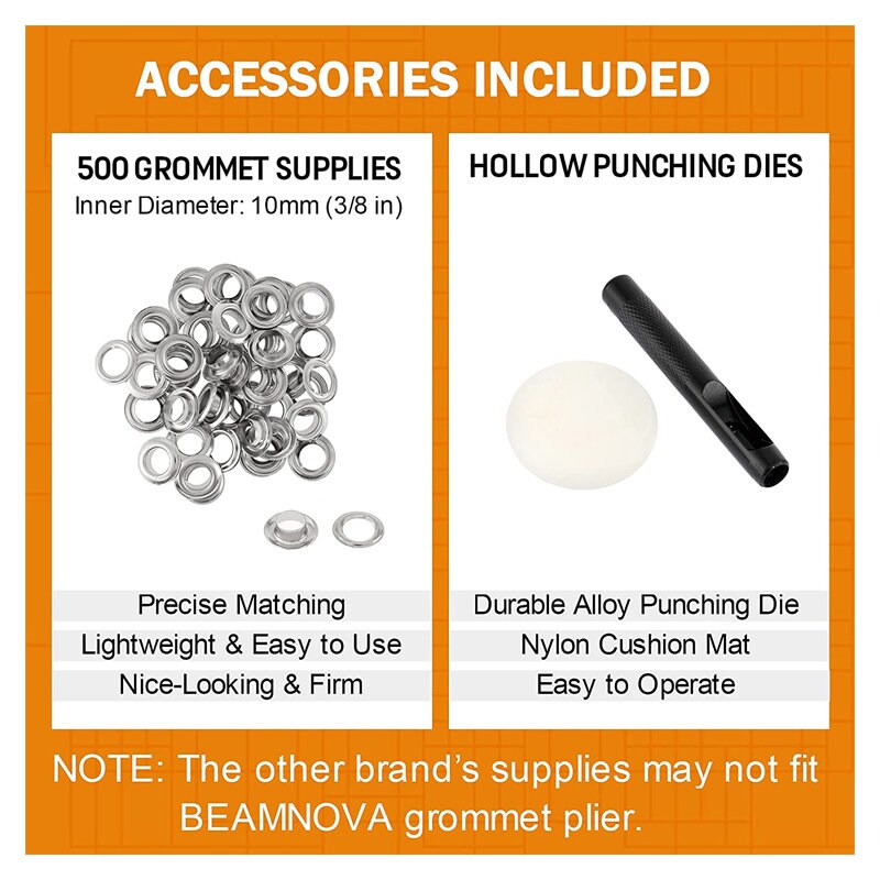 3/8 Inch 10mm Grommet Plier Kit With Hollow Hole Punch Tool Etsy