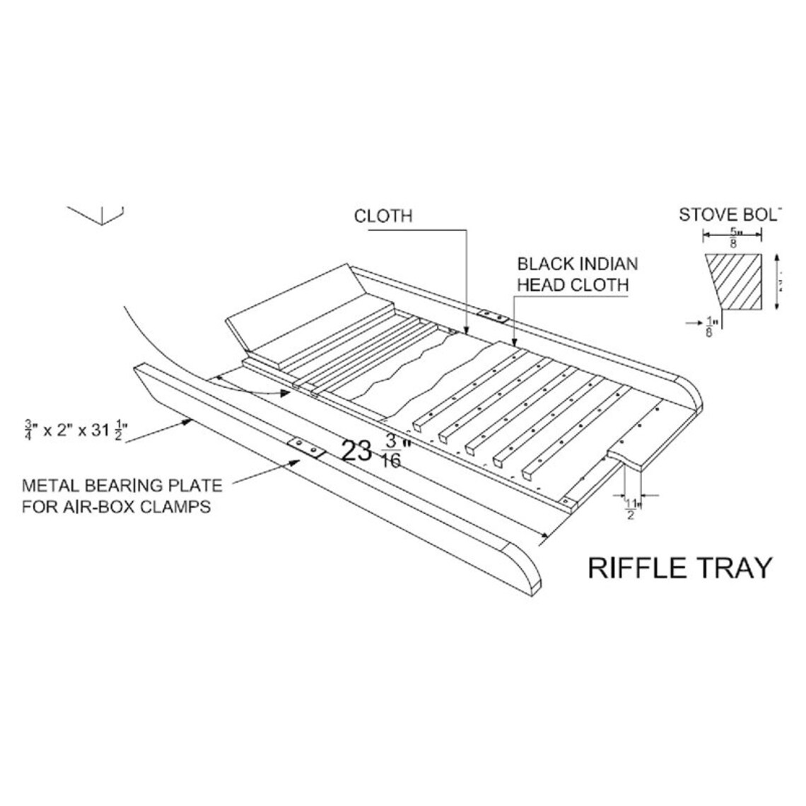 Gold Rocker Box Sluice Plans DIY Prospecting Mining Equipment Etsy