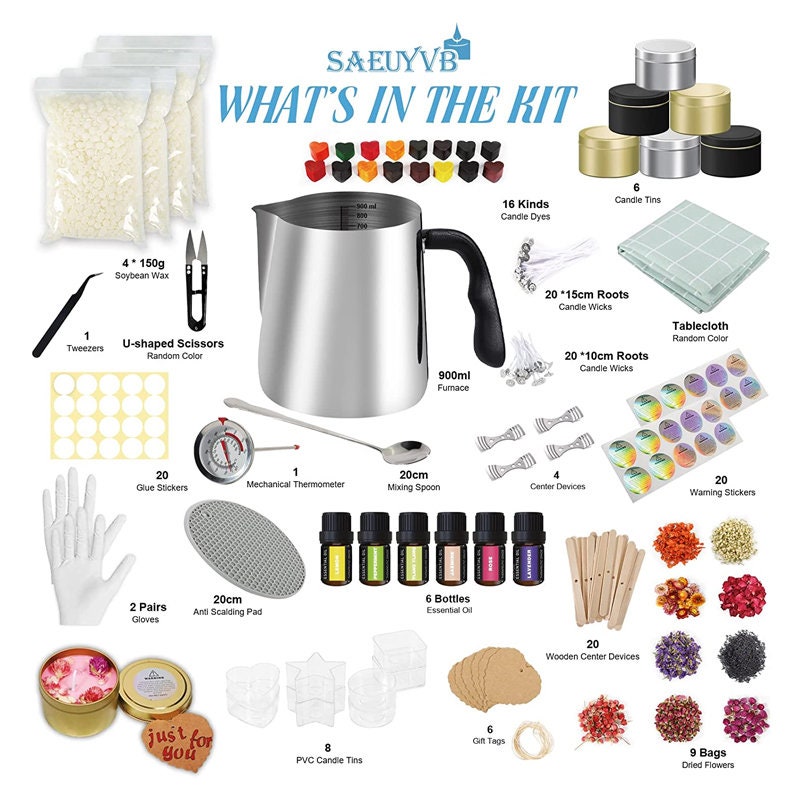Buy Candle Making Kit Candle Making Kit for Adults Soy Candle Kit Candle  Making Supplies Online in India 