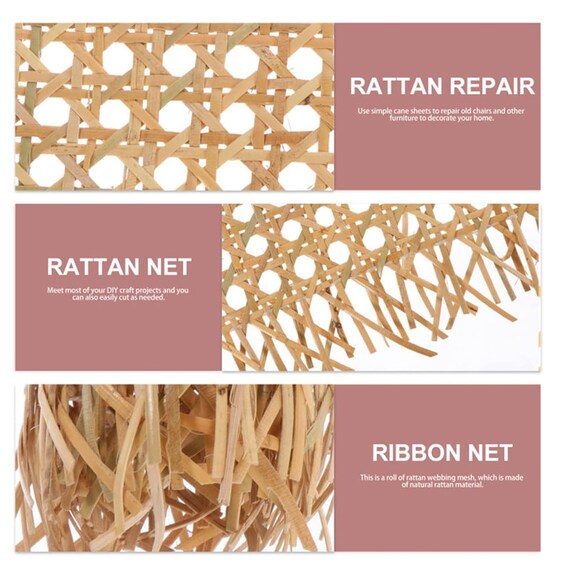 14 Width x 3.3 Feet Cane Rattan Webbing Roll for Caning Projects