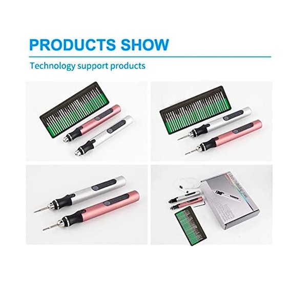 Electric Engraver Etching Pen Cordless Engraving Drill Pen 3 Gears  Adjustable DIY Power Engraver Tools for Jewelry Glass Wood