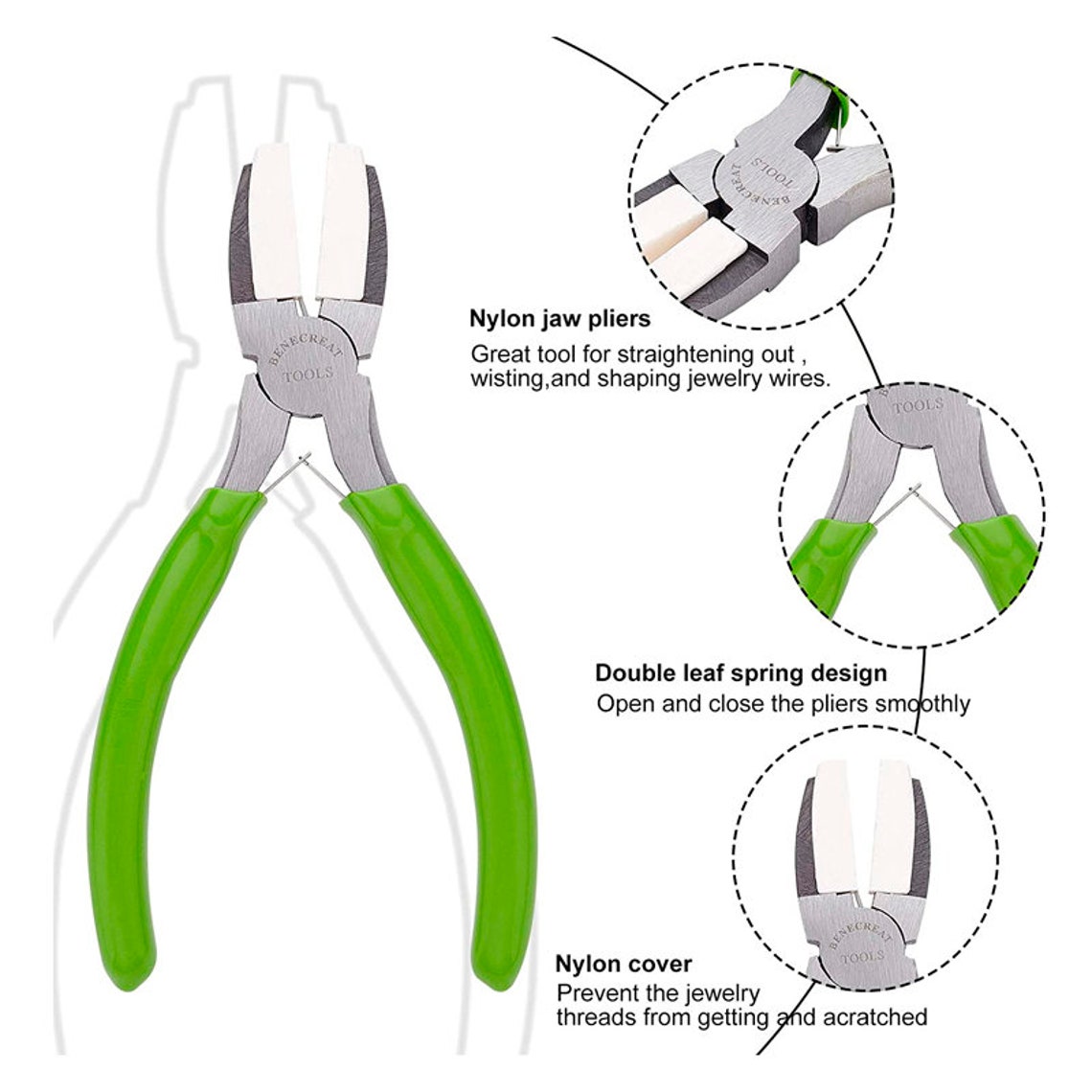 Double Nylon Jaw Pliers Flat Nose Pliers With Adhesive Jaws Etsy