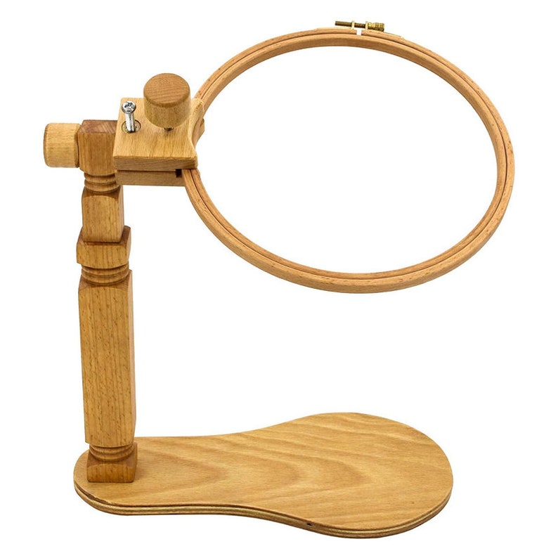Adjustable Embroidery Hoop Stand Wooden Cross Stitch Stand Etsy