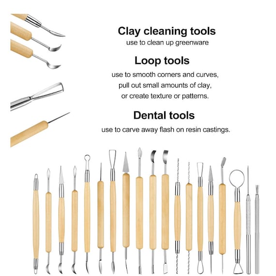Pottery and Clay Sculpting Tools Double Sided Tool Set Sturdy