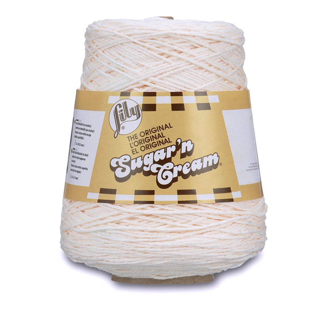 Lily Sugar'n Cream Cotton Cone Yarn, 14 Oz, Soft Ecru, 1 Cone 