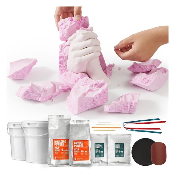 Hand Casting Kit Keepsake Hands Mold Kit With Powder Mixing Bucket, Plaster  Mold, Alginate Molding Powder 