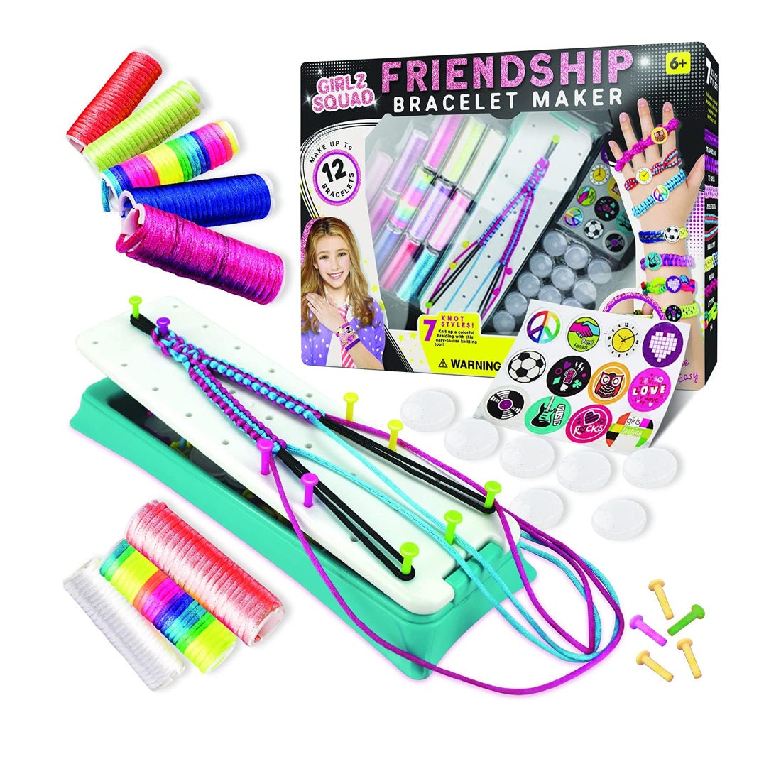 Girlz Squad Friendship Bracelet Maker Pre-cut Threads craft Kit / Kids  Jewelry Kit 