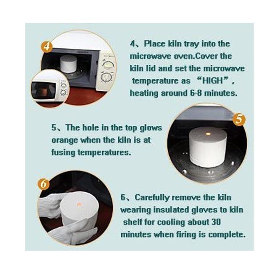 Extra Large Microwave Kiln Kit for Fusing Glass Kiln 9pcs Set Etsy