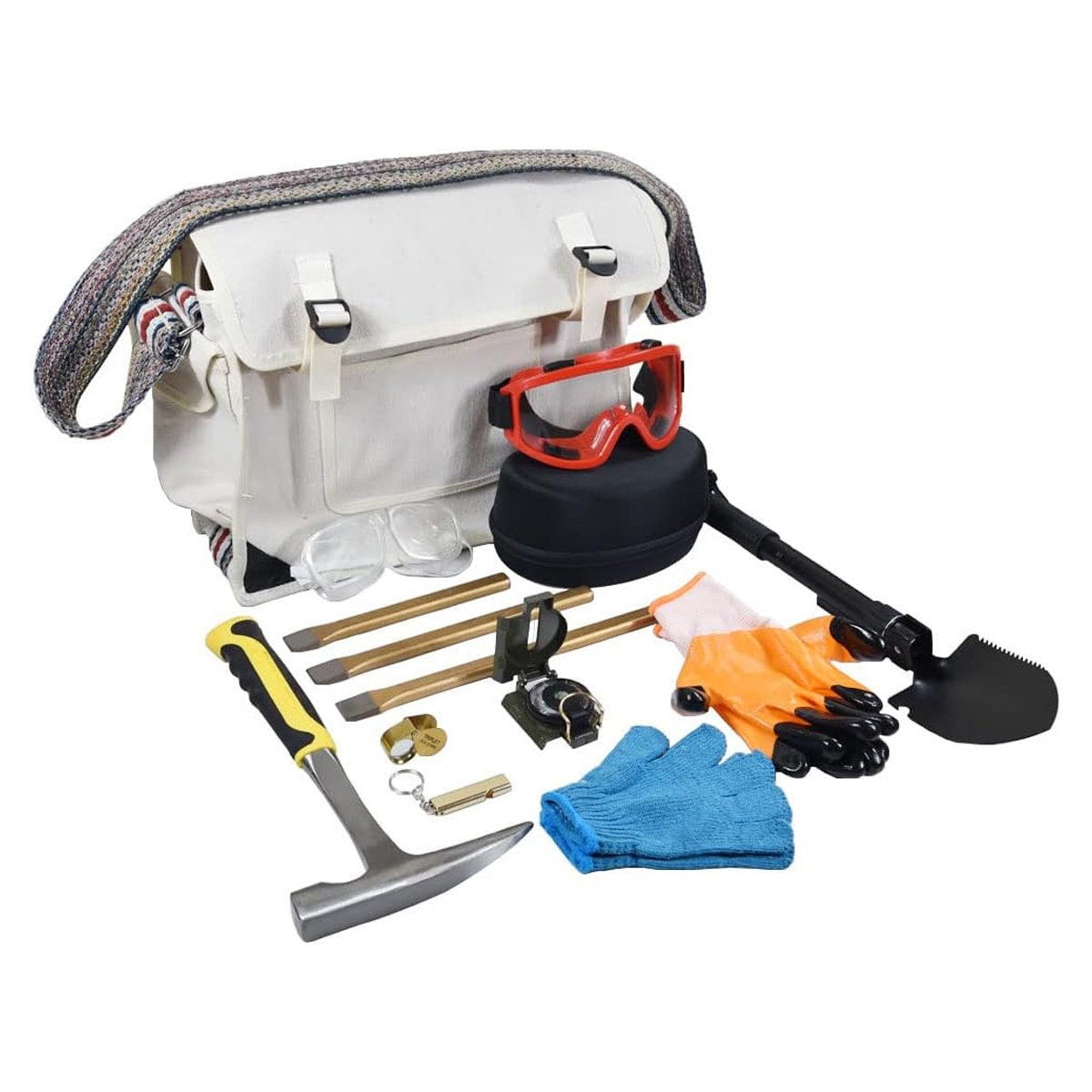 ASR Outdoor 38pc Deluxe Geology Rock Hounding Kit with Mining Tools and  Carry Bag