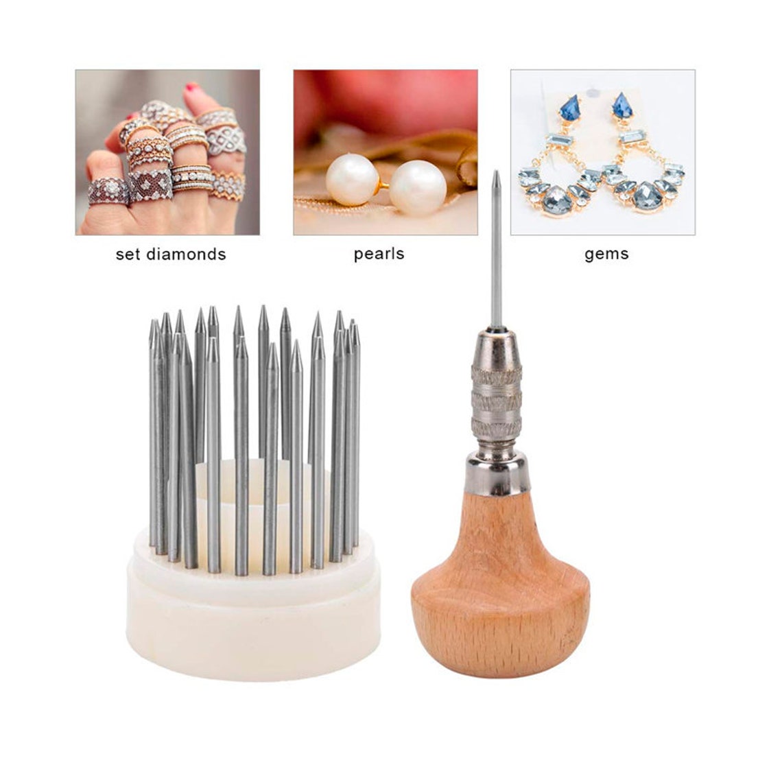 Tool 23 pcs Diamond Bead Grain Tool Metal Beading Tools Set Etsy