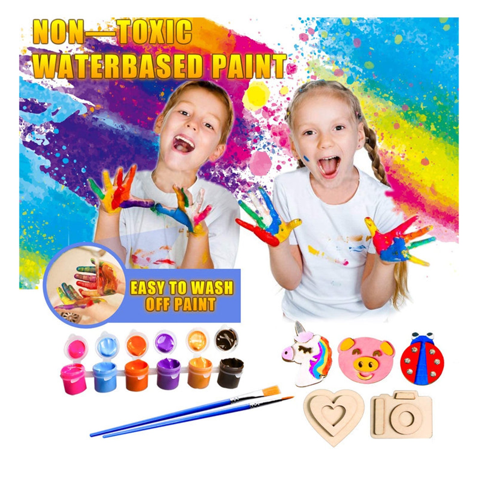 Paint Your Own Wooden 26 Wood Painting Craft Kit and Etsy UK