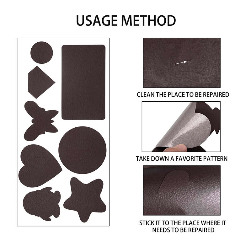 Genuine Leather Repair Patches Kit8 Different PatternsSelf Etsy