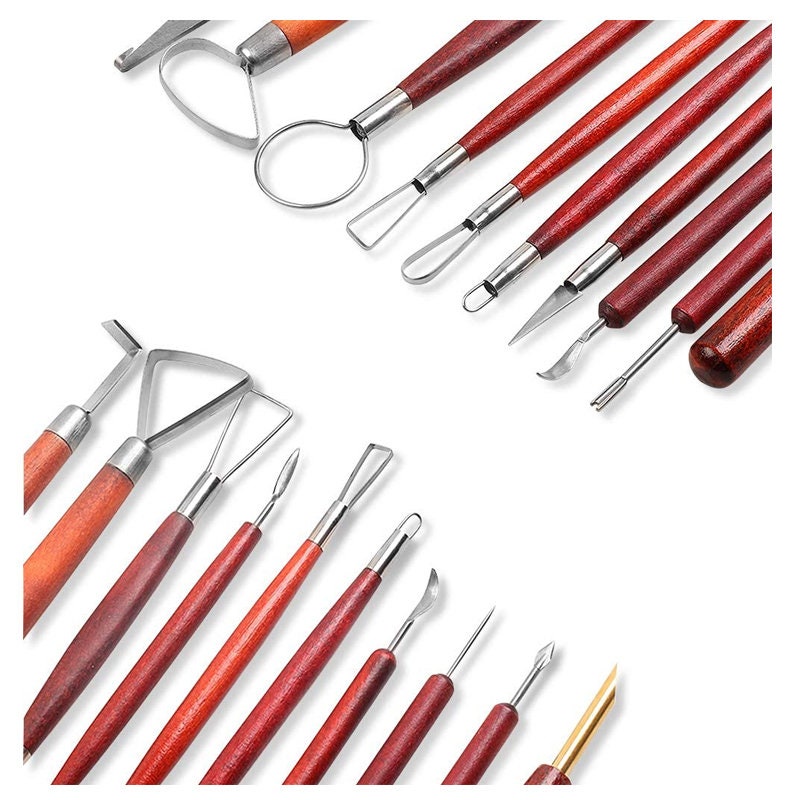 Set of 26 Polymer Clay Tools and Supplies With Plastic Case Etsy UK