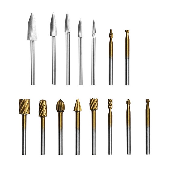 15 Pieces Wood Carving bit and Engraving Drill Bit Set Rotary Etsy