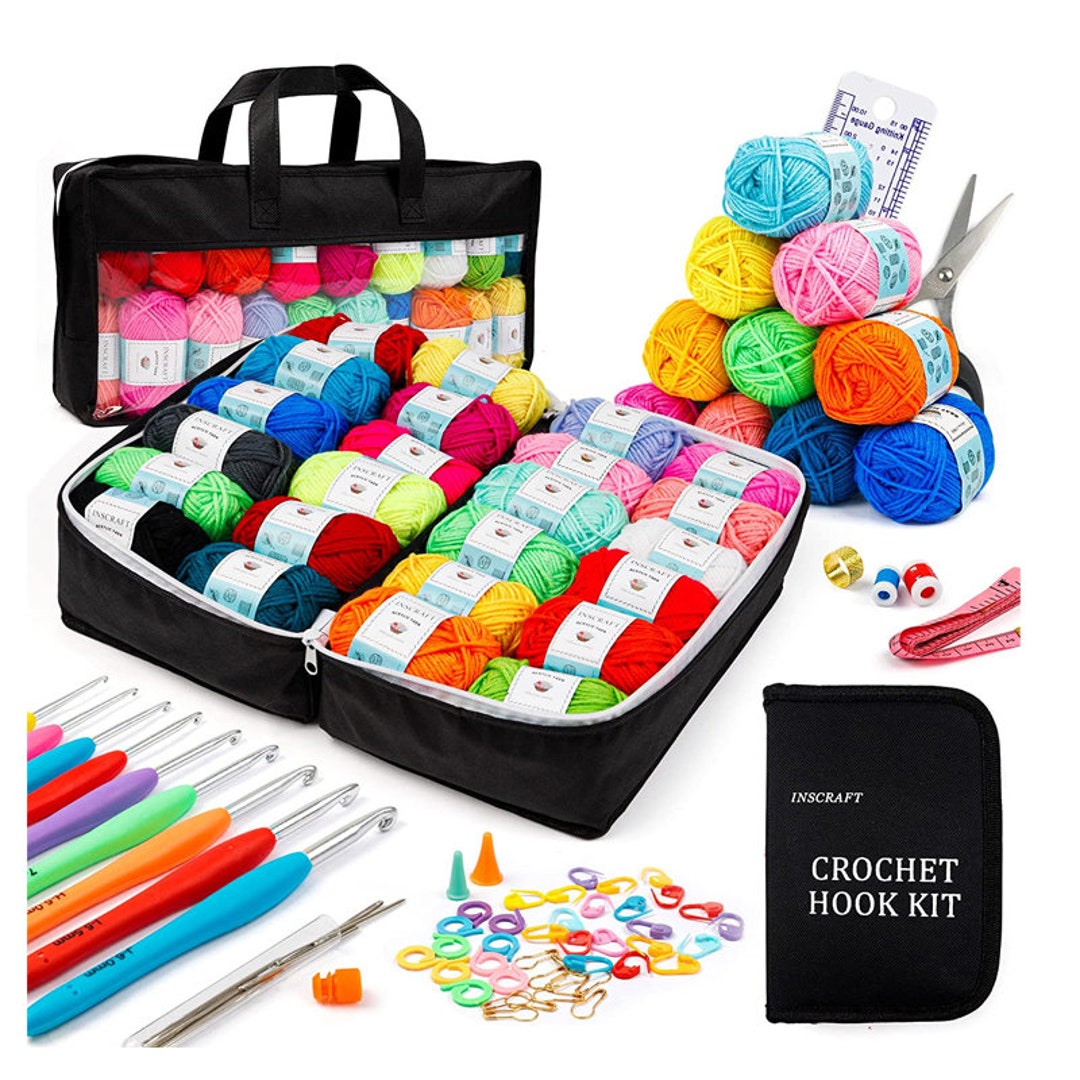 43 Pcs Crochet Hooks Ergonomic Crochet Hook Set with Case & Crochet  Accessories