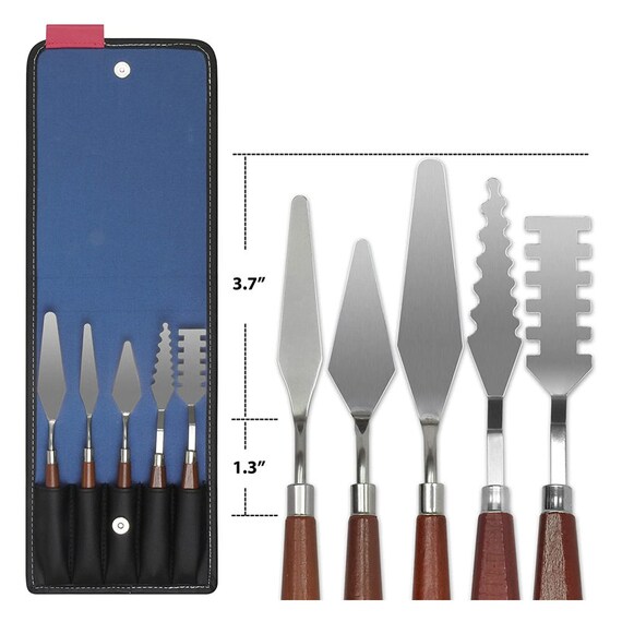 6pc Metal Palette Knife Set, Stainless Steel Painting Tools, Blade Oil Art  Supplies, Color Mixing on Canvas, Acrylic Abstract Scrapers 