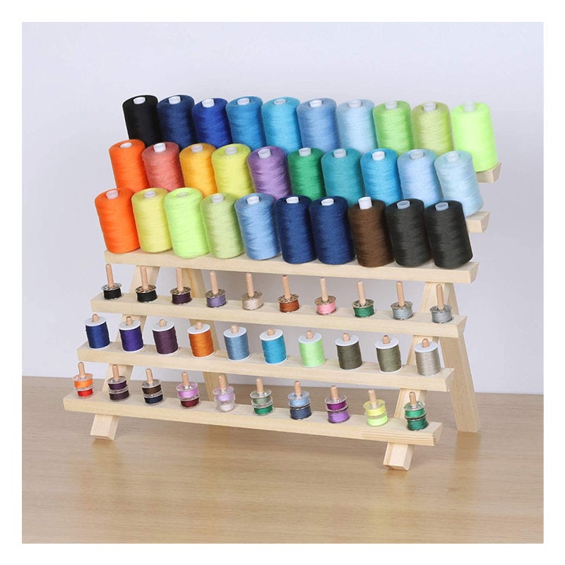 1pc Wooden 60-Spool Braiding Stand, Braiding Thread Holder, Sewing  Embroidery Thread Rack, Organizer Thread Rack For Sewing And Storage Wig,  With Hang