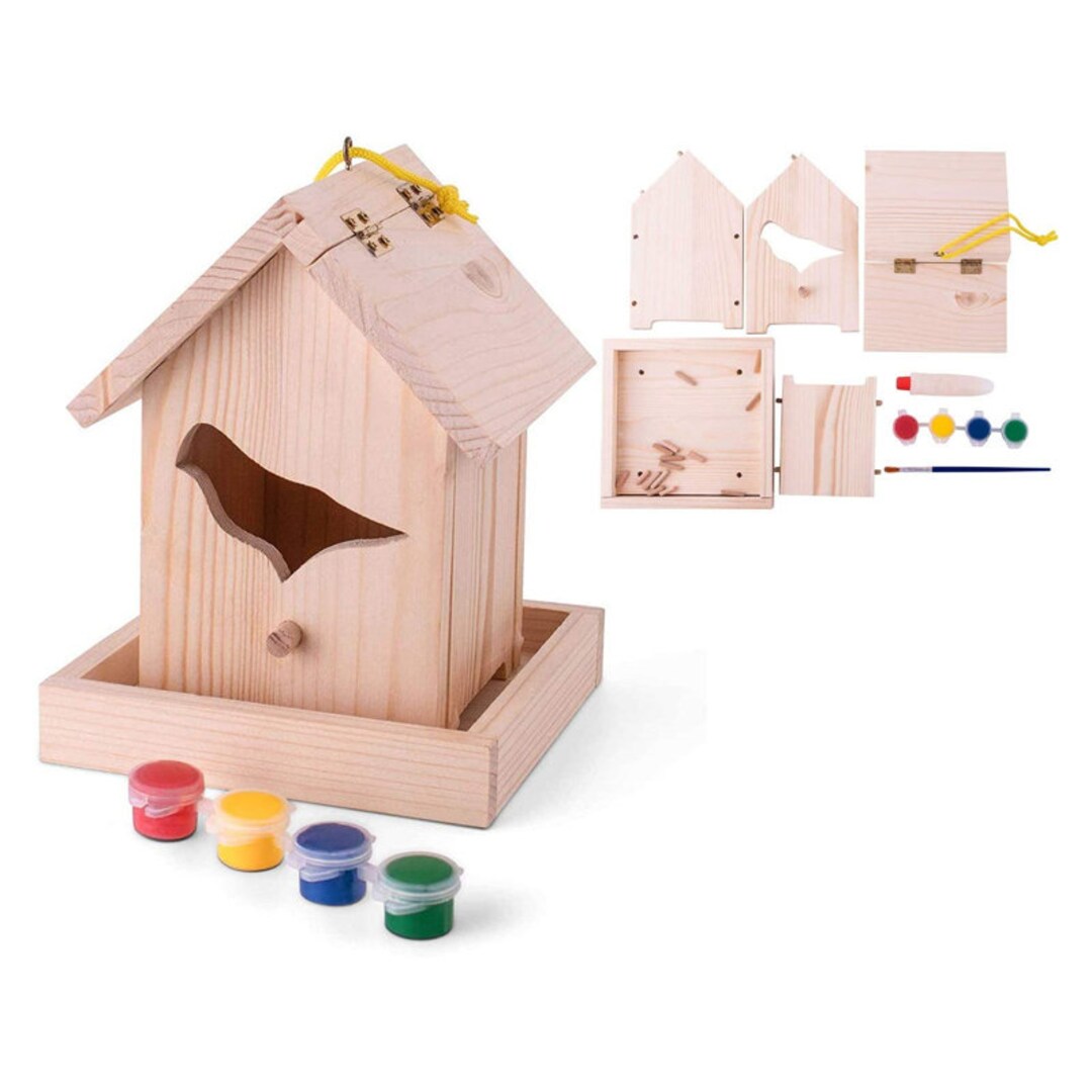 Bird House Paint and Build Kit for Kids Children Birdhouse Etsy