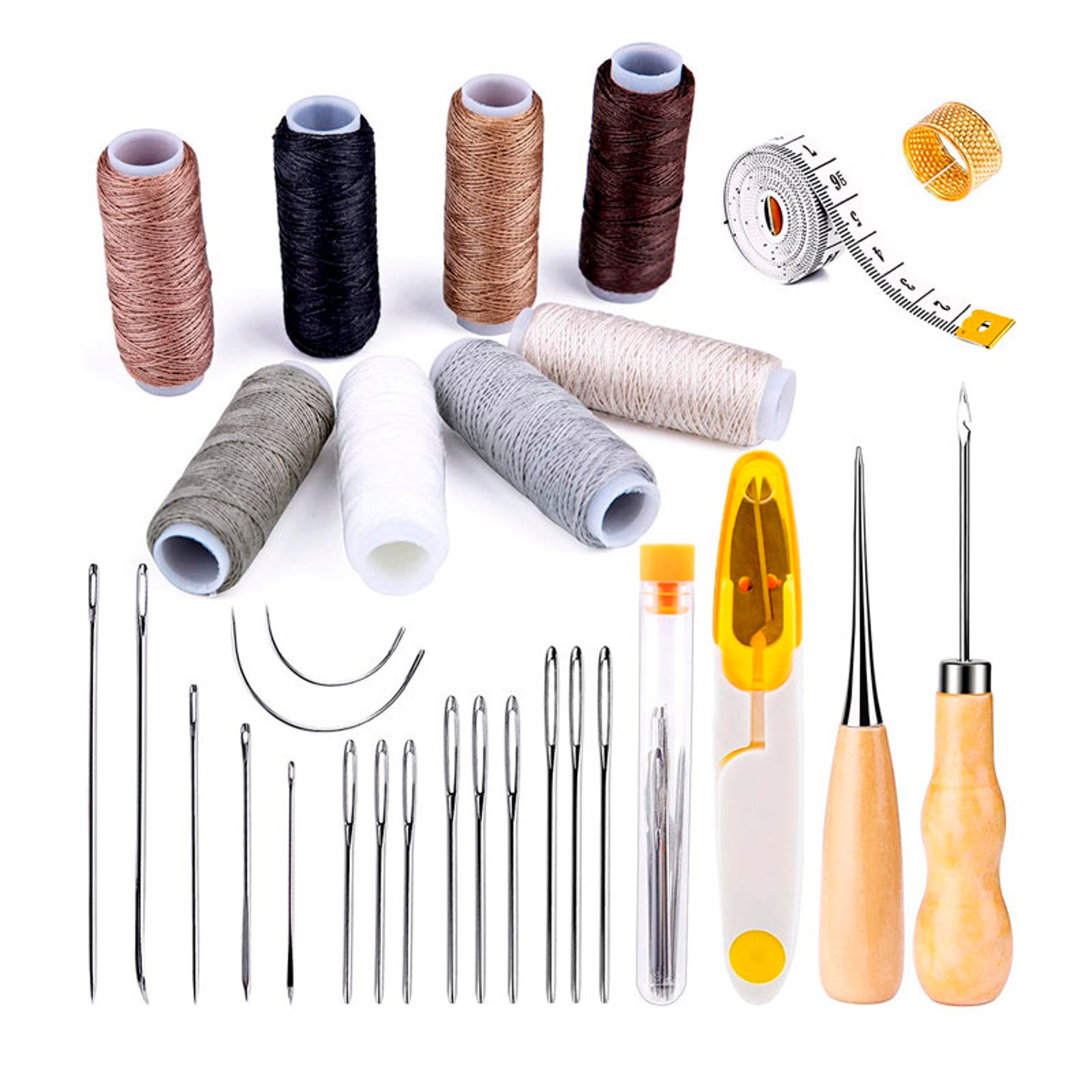 30 Pieces Leather Sewing Kit Leather Sewing Upholstery Repair Etsy