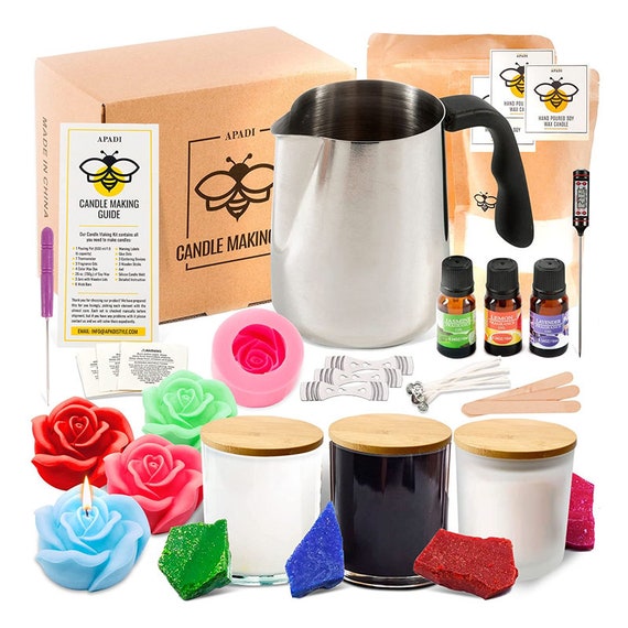 DIY Soy Candle Making Kit for Adults With Big Glass Candle Jars