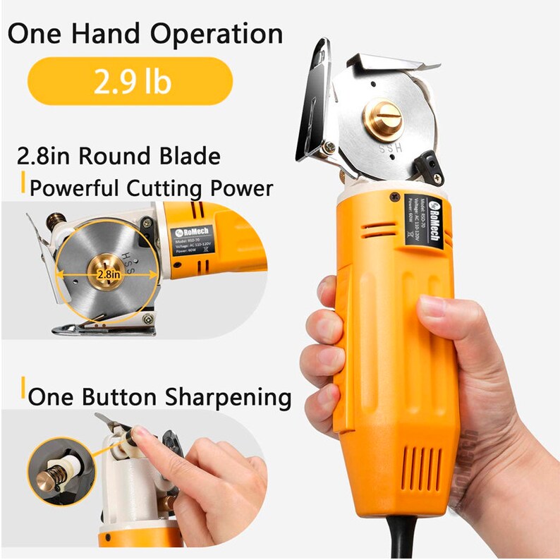 RoMech Mini Electric Cloth Cutter Rotary Blade Fabric Cutting Etsy