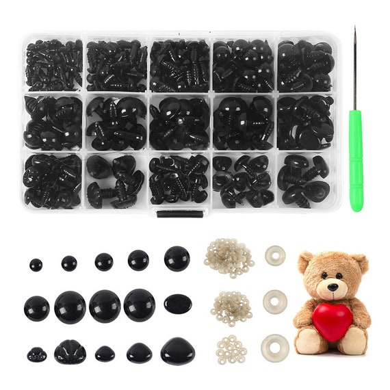 16~30 mm Large Black Safety Eyes and Noses for Amigurumi Crochet Crafts  Dolls Making Stuffed Animals and Teddy Bear
