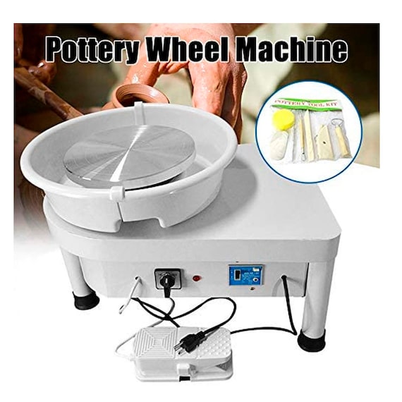 LuliKa mini pottery wheel, electric ceramic wheel adjustable speed clay  machines with detachable basin,diy clay tools sets for kids