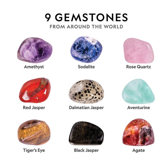 Rock Tumbler Kit, Rock Polisher with Gemstones, Grits, Stone Polishing Kit