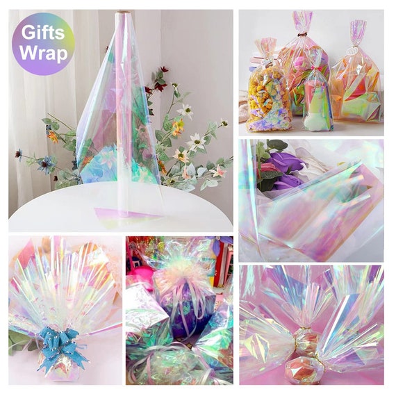 20PCS Iridescent Film Cellophane Wrapping present wrapping paper