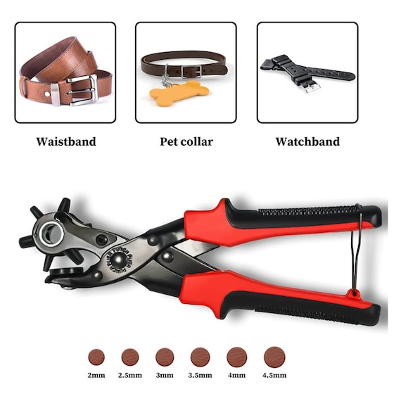 Belt Hole Puncher Leather Hole Punch Set Heavy Duty Professional Belt Hole  Puncher Tool for Leather 