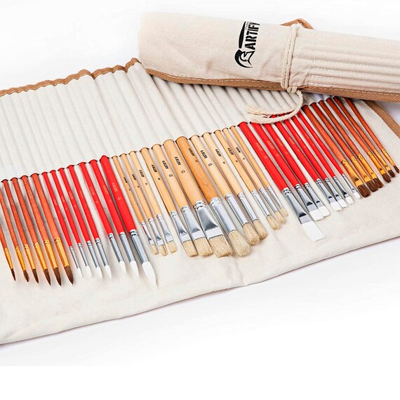 Artify 38 Pcs Paint Brushes Art Set for Acrylic Oil Watercolor Etsy