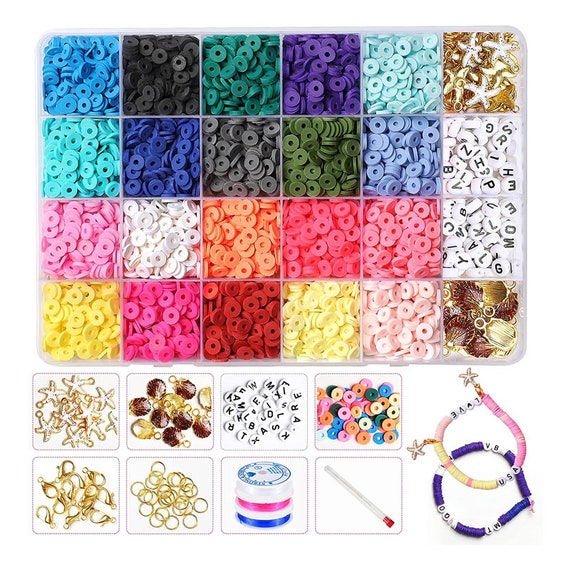 4180 Pcs Flat Clay Beads 20 Colors Polymer Clay Disc Heishi 